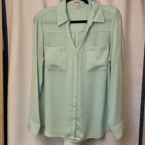 🟢Express portofino shirt - Seafoam green